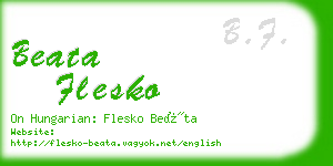 beata flesko business card